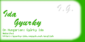 ida gyurky business card